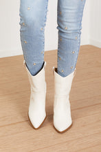 Load image into Gallery viewer, Qupid Howdy Y&#39;all Corp Mid-Calf Cowboy Boots in Stone
