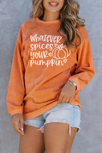 Load image into Gallery viewer, WHATEVER SPICES YOUR PUMPKIN Graphic Sweatshirt
