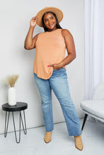 Load image into Gallery viewer, Zenana Full Size Round Neck Tunic Tank Top in Orange
