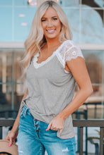 Load image into Gallery viewer, Lace Sleeve Tee Shirt
