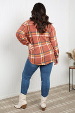 Load image into Gallery viewer, Zenana Pumpkin Spice Full Size Plaid Shacket in Rust
