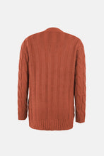 Load image into Gallery viewer, Cable-Knit Button Down V-Neck Cardigan
