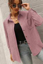 Load image into Gallery viewer, Button Front Drop Shoulder Corduroy Shirt
