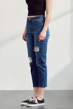Load image into Gallery viewer, Muselooks High-Rise Distressed Cropped Jeans
