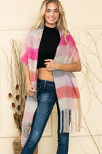 Load image into Gallery viewer, Justin Taylor Rainbow Stripe Brushed Fringe Scarf
