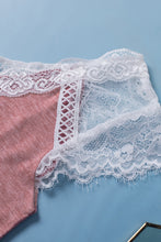 Load image into Gallery viewer, Girls Spliced Lace V-Neck Tee Shirt
