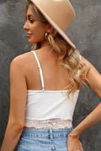 Load image into Gallery viewer, Ribbed Lace Cropped Cami Top
