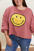 Load image into Gallery viewer, Jade By Jane Smiles Forever Full Size Smile Graphic Long-Sleeve Tee
