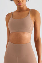 Load image into Gallery viewer, Spaghetti Strap Round Neck Sports Bra

