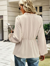 Load image into Gallery viewer, Swiss Dot Frill Trim V-Neck Bodydoll Top
