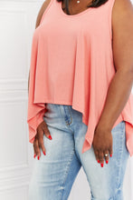 Load image into Gallery viewer, Zenana Feel The Sun Full Size Shark Bite Hem Top
