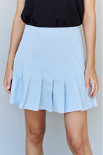 Load image into Gallery viewer, HEYSON Only Mine Pleated Mini Tennis Skirt in Faded Blue
