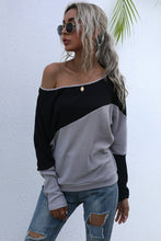 Load image into Gallery viewer, Two-Tone Off-Shoulder Rib-Knit Top

