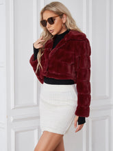 Load image into Gallery viewer, Faux Fur Collared Cropped Jacket
