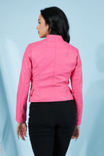 Load image into Gallery viewer, LA Atlantic City Vegan Leather Jacket in Hot Pink
