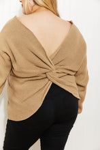 Load image into Gallery viewer, CY Fashion Just a Little Twist Full Size Open Back Sweater
