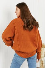 Load image into Gallery viewer, Zenana Exposed Seam Turtleneck Rib-Knit Sweater
