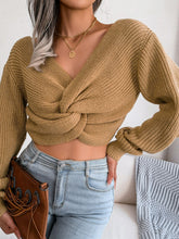 Load image into Gallery viewer, That’s Twisted Cropped Sweater
