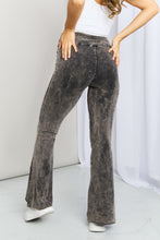 Load image into Gallery viewer, Zenana Full Size Acid Wash Wide Waistband Flare Leggings

