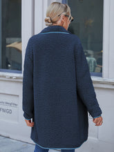 Load image into Gallery viewer, Open Front Turn-Down Collar Plush Coat

