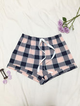 Load image into Gallery viewer, Plus Size Plaid Drawstring Elastic Waist Cuffed Shorts
