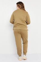 Load image into Gallery viewer, Zenana Comfy and Cozy Full Size Run Lounge Set in Khaki
