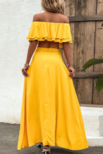 Load image into Gallery viewer, Layered Crop Top and Split Maxi Skirt Set
