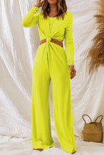 Load image into Gallery viewer, Cutout Knot Detail Wide Leg Jumpsuit
