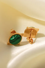 Load image into Gallery viewer, 18K Gold Plated Natural Stone Stud Earrings
