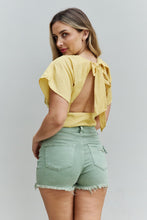 Load image into Gallery viewer, HYFVE Out For Brunch Flowy Sleeve Open Back Crop Top
