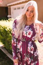 Load image into Gallery viewer, Floral Long Sleeve V-Neck Dress with Pockets
