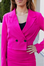 Load image into Gallery viewer, White Birch Full Size Double-Breasted Blazer and Slit Skirt Set
