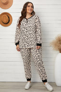 Plus Size Leopard Print Lounge Set
