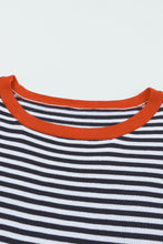 Load image into Gallery viewer, Contrast Striped Dropped Shoulder Sweater
