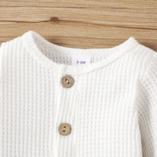 Load image into Gallery viewer, Baby Button Front Waffle Knit Top and Bloomer Set
