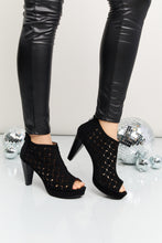 Load image into Gallery viewer, Forever Link Peep Toe Ankle Boots in Black

