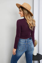 Load image into Gallery viewer, Zenana High Neck Long Sleeve Bodysuit in Eggplant
