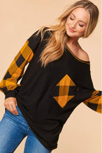 Load image into Gallery viewer, Haptics Full Size Plaid Dropped Shoulder Sweatshirt
