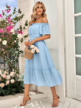 Load image into Gallery viewer, Off-Shoulder Tied Cutout Dress

