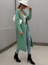 Load image into Gallery viewer, Horizontal Ribbing Dropped Shoulder Cardigan
