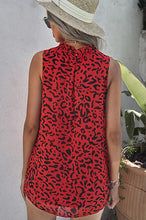 Load image into Gallery viewer, Leopard Print Ruffled Neck Tank Top
