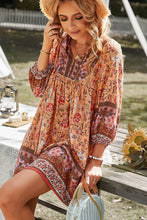 Load image into Gallery viewer, Bohemian Balloon Sleeve Dress DIBS BOHO
