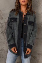 Load image into Gallery viewer, Contrast Trim Collared Fleece Jacket

