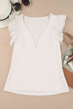 Load image into Gallery viewer, Deep V Lace Butterfly Sleeve Top
