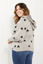 Load image into Gallery viewer, Heimish All of the Stars Full Size Star Hooded Sweater
