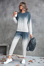 Load image into Gallery viewer, Gradient Round Neck Sweatshirt and Joggers Set
