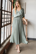 Load image into Gallery viewer, HEYSON Full Size Napa Valley Gauze Surplice Midi Dress
