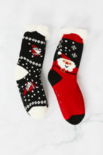Load image into Gallery viewer, Christmas Two-Pair Fleece Knit Socks
