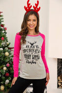 Christmas Contrast Long Sleeve T-Shirt