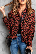 Leopard Print Raw Hem Jacket DIBS 0002